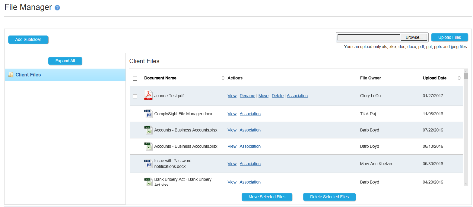 ComplySight File Manager
